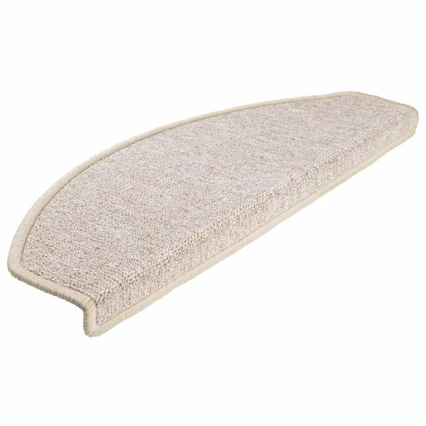 vidaXL Stair Mats 30 pcs. 65x24x4 cm Taupe Semi-circular Large