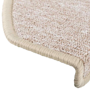 vidaXL Stair Mats 30 pcs. 65x24x4 cm Taupe Semi-circular Large