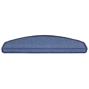 vidaXL Stair Mats 30 pcs. 65x24x4 cm Blue Half Round Large