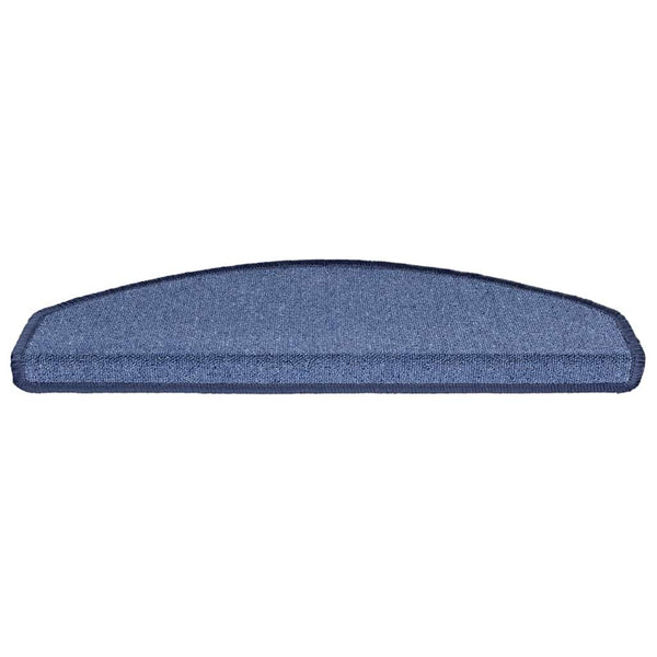 vidaXL Stair Mats 30 pcs. 65x24x4 cm Blue Half Round Large