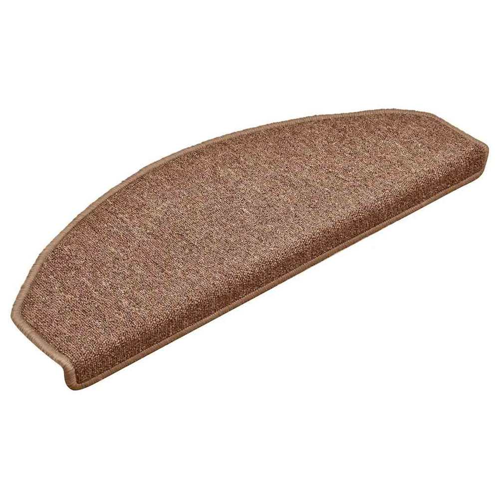 vidaXL Stair Mats 30 pcs. 65x24x4 cm Brown Semi-Circular Large