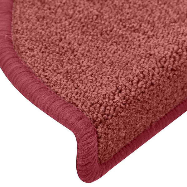 vidaXL Stair Mats 30 pcs. 65x24x4 cm Burgundy Half Round Large