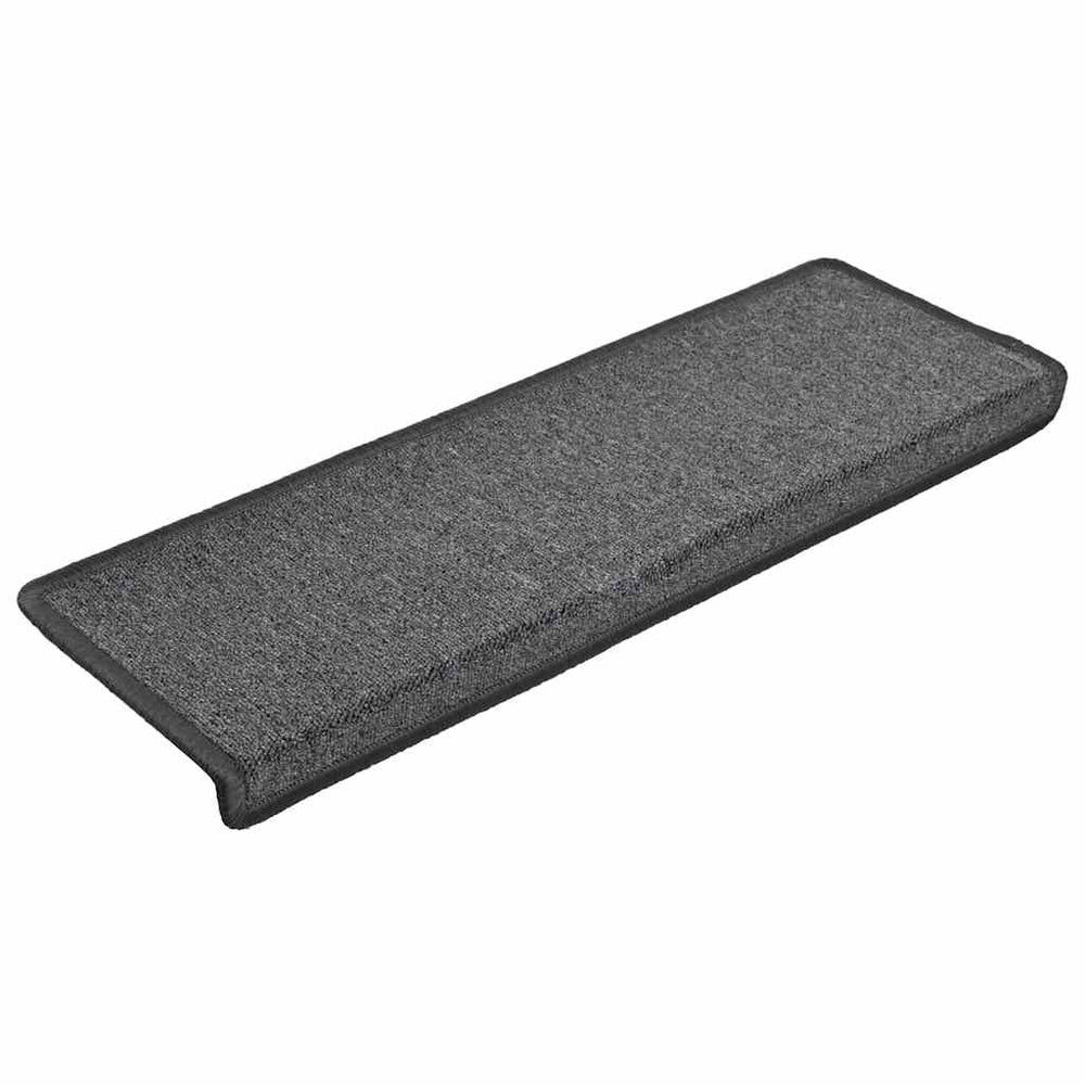 vidaXL Stair Mats 30 pcs. 65x21x4 cm Dark Grey Rectangular Edge