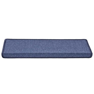 vidaXL Stair Mats 30 pcs. 65x21x4 cm Blue Rectangular Edge