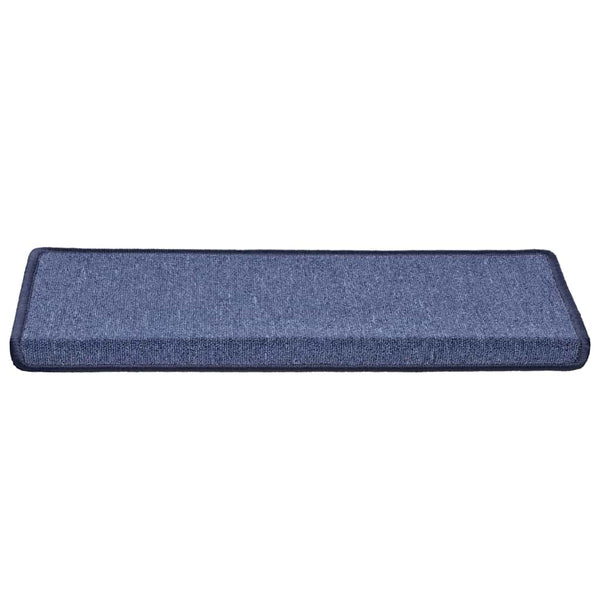 vidaXL Stair Mats 30 pcs. 65x21x4 cm Blue Rectangular Edge