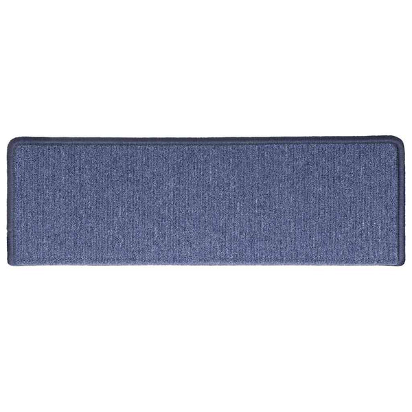 vidaXL Stair Mats 30 pcs. 65x21x4 cm Blue Rectangular Edge