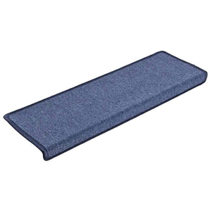 vidaXL Stair Mats 30 pcs. 65x21x4 cm Blue Rectangular Edge