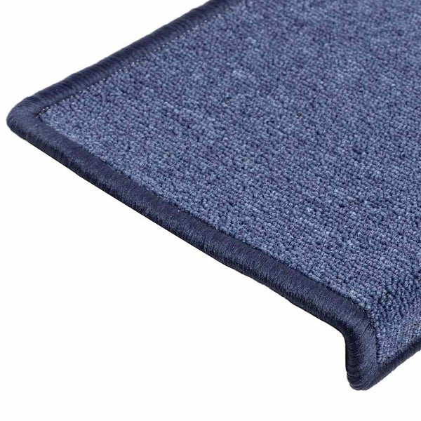 vidaXL Stair Mats 30 pcs. 65x21x4 cm Blue Rectangular Edge
