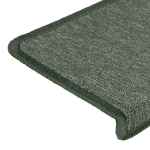 vidaXL Stair Mats 30 pcs. 65x21x4 cm Dark Green Rectangular Edge
