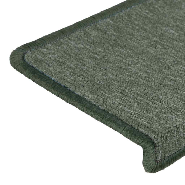 vidaXL Stair Mats 30 pcs. 65x21x4 cm Dark Green Rectangular Edge