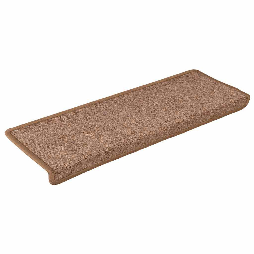 vidaXL Stair Mats 30 pcs. 65x21x4 cm Brown Rectangular Edge