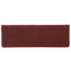 vidaXL Stair Mats 30 pcs. 65x21x4 cm Burgundy Rectangular Edge