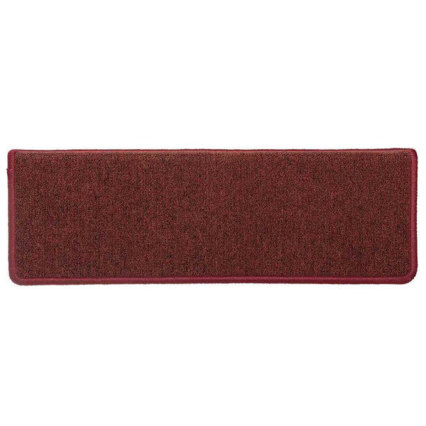 vidaXL Stair Mats 30 pcs. 65x21x4 cm Burgundy Rectangular Edge