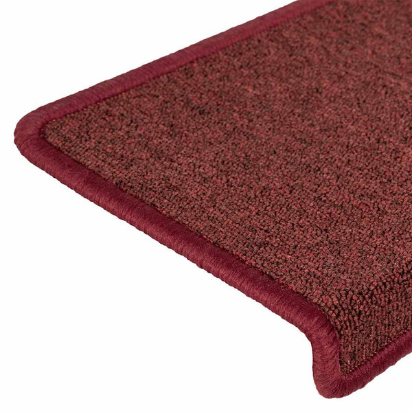 vidaXL Stair Mats 30 pcs. 65x21x4 cm Burgundy Rectangular Edge