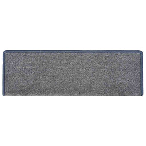 vidaXL Stair Mats 30 pcs. 65 x 21 x 4 cm Light Gray and Blue Rectangular Edge