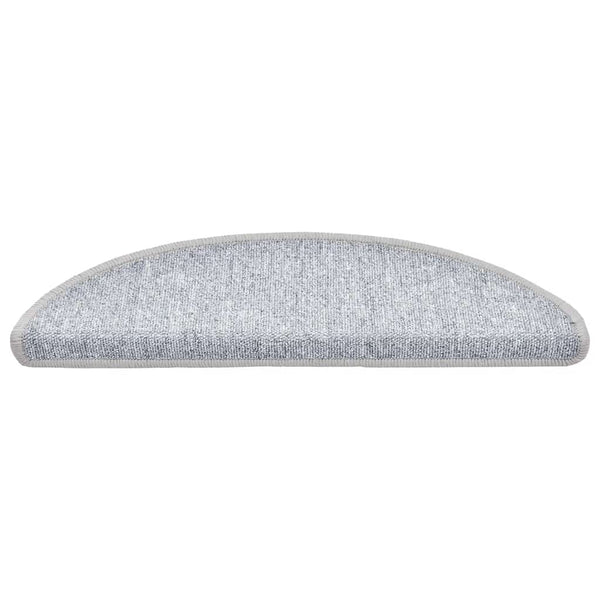 vidaXL Stair Mats 20 pcs. 56x17x3 cm Light Grey Semi-circular