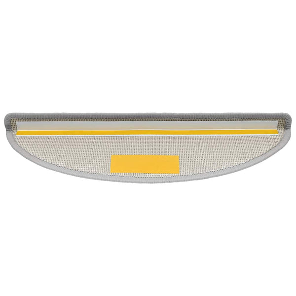 vidaXL Stair Mats 20 pcs. 56x17x3 cm Light Grey Semi-circular