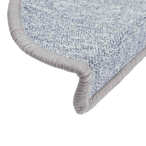vidaXL Stair Mats 20 pcs. 56x17x3 cm Light Grey Semi-circular