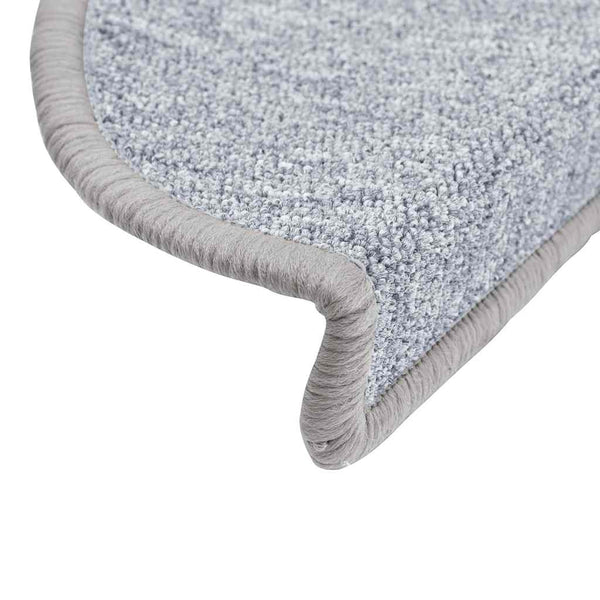 vidaXL Stair Mats 20 pcs. 56x17x3 cm Light Grey Semi-circular