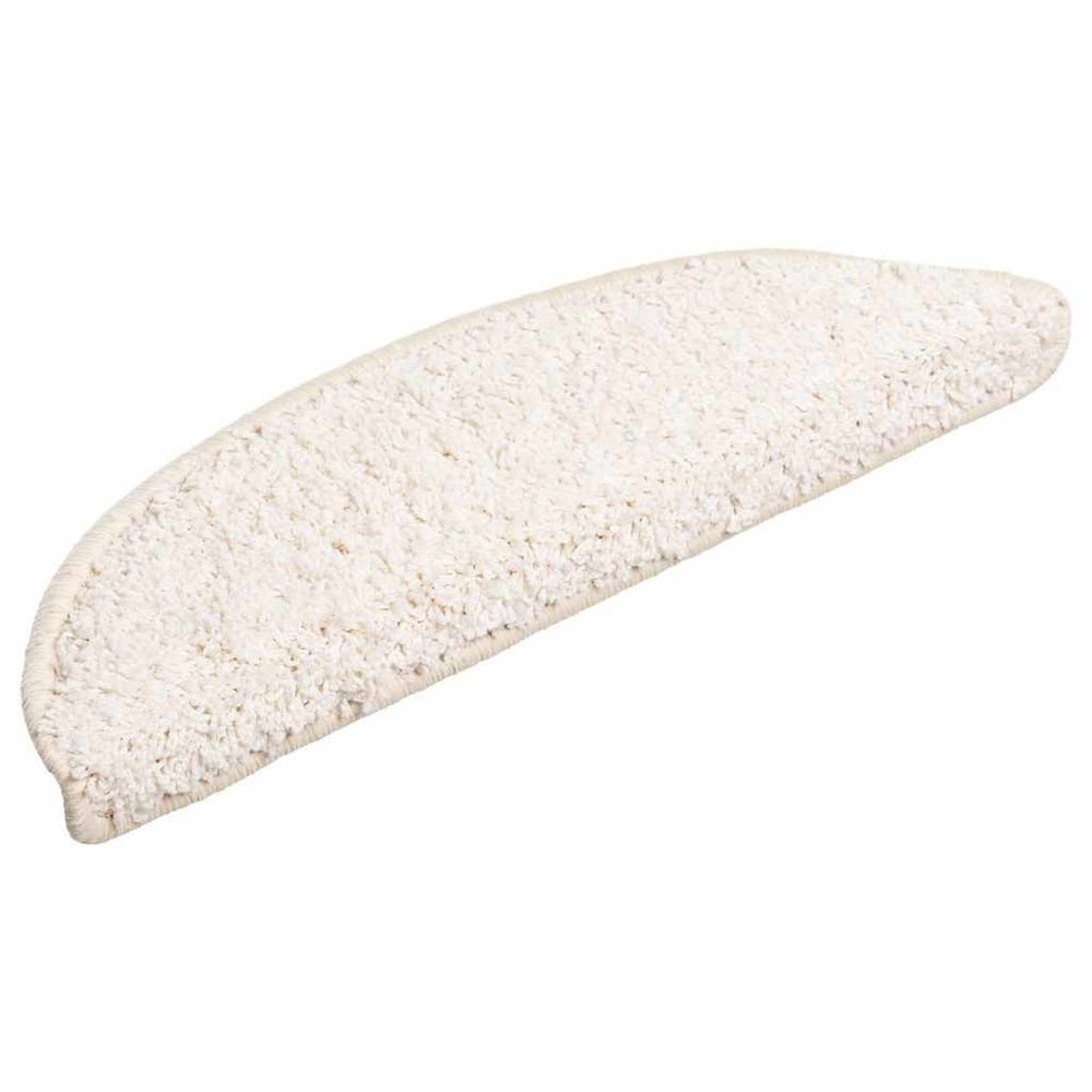 vidaXL Stair Mats 30 pcs. 56x17x3 cm White Semicircle