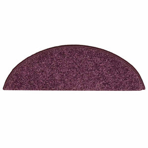 vidaXL Stair Mats 30 pcs. 56x17x3 cm Dark Purple Semi-circular