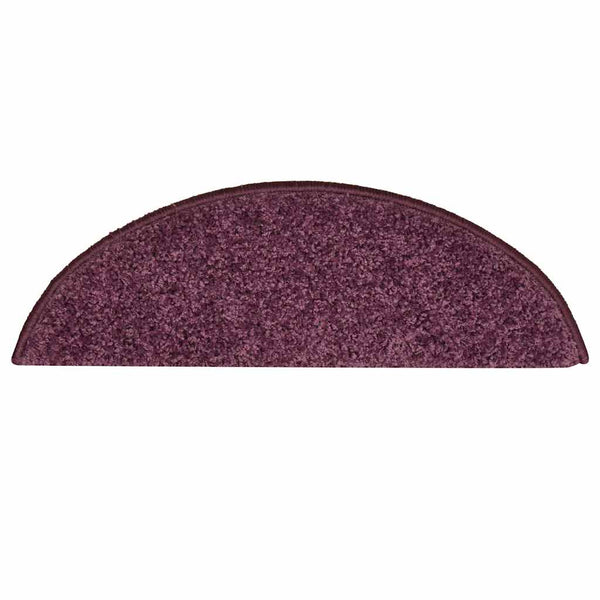 vidaXL Stair Mats 30 pcs. 56x17x3 cm Dark Purple Semi-circular