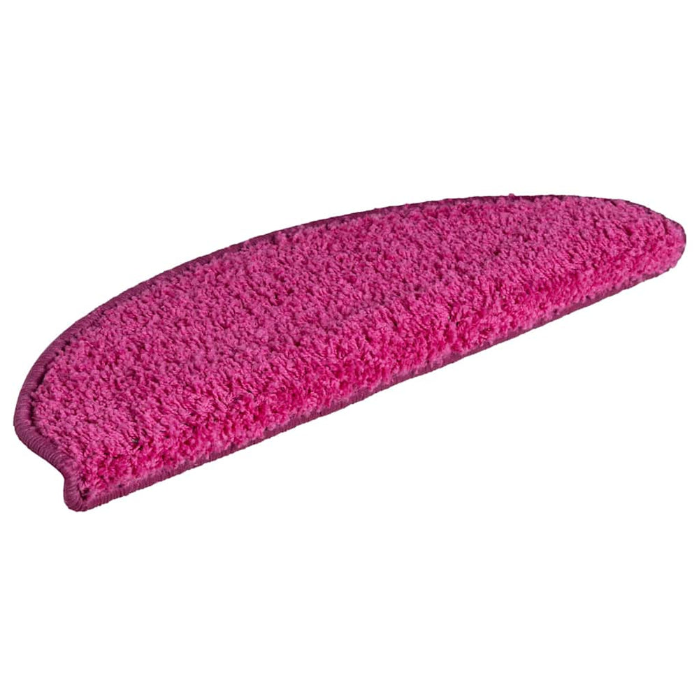 vidaXL Stair Mats 30 pcs. 65x21x4 cm Pink Semi-Circular Large