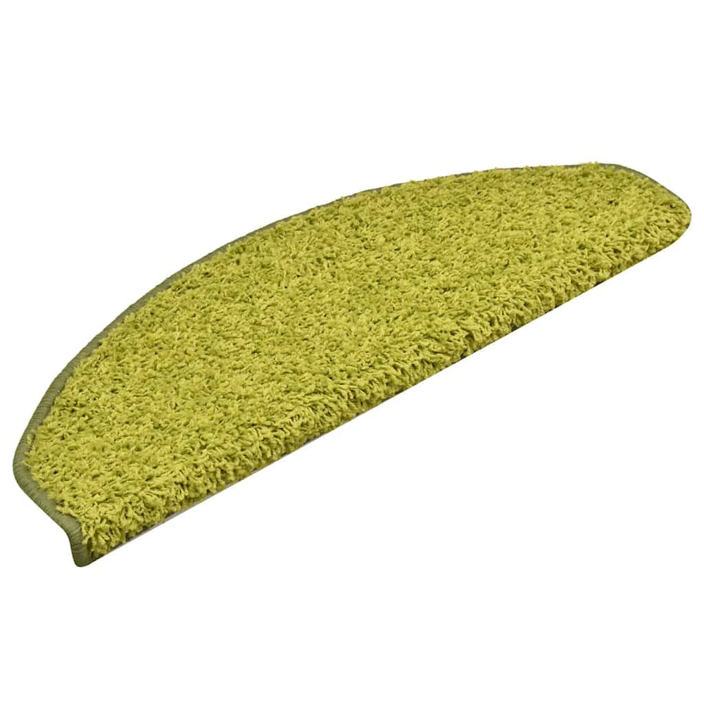 vidaXL Stair Mats 30 pcs. 65x21x4 cm Green Half-Round Large