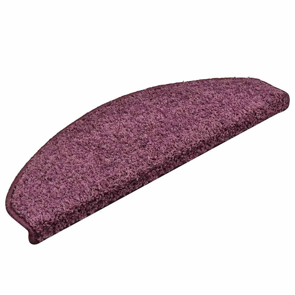 vidaXL Stair Mats 30 pcs. 65x21x4 cm Dark Purple Semi-Circular Large