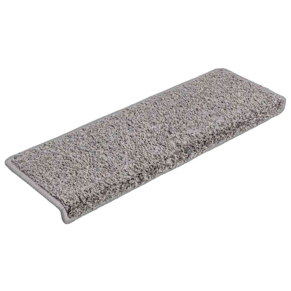 vidaXL Stair Mats 30 pcs. 65x21x4 cm Grey Rectangular Edge
