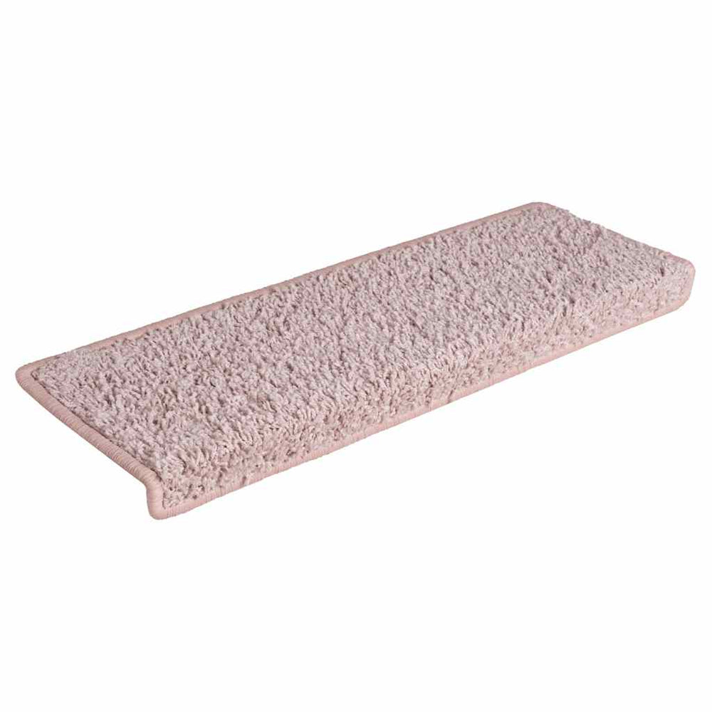 vidaXL Stair Mats 30 pcs. 65x21x4 cm White and Pink Rectangular Edge