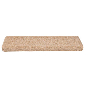 vidaXL Stair Mats 30 pcs. 65x21x4 cm Gold Rectangular Edge