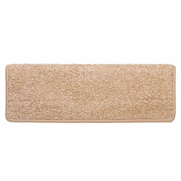 vidaXL Stair Mats 30 pcs. 65x21x4 cm Gold Rectangular Edge