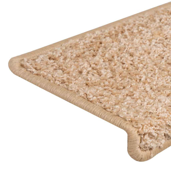 vidaXL Stair Mats 30 pcs. 65x21x4 cm Gold Rectangular Edge