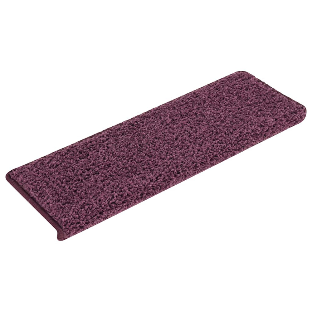 vidaXL Stair Mats 30 pcs. 65x21x4 cm Dark Purple Rectangular Edge