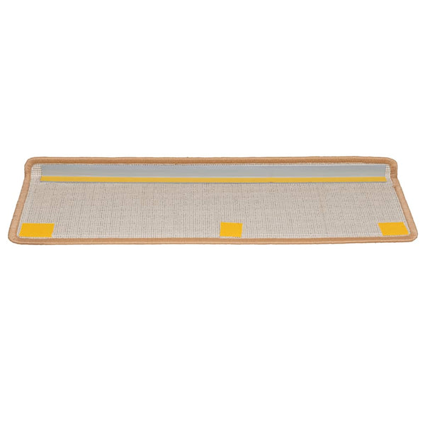 vidaXL Stair Mats 20 pcs. 65x21x4 cm Beige Rectangular Edge
