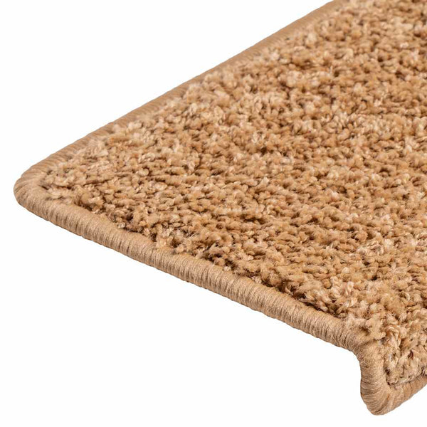vidaXL Stair Mats 20 pcs. 65x21x4 cm Beige Rectangular Edge
