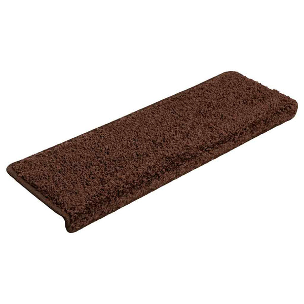 vidaXL Stair Mats 20 pcs. 65x21x4 cm Brown Rectangular Edge