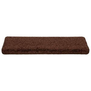 vidaXL Stair Mats 20 pcs. 65x21x4 cm Brown Rectangular Edge