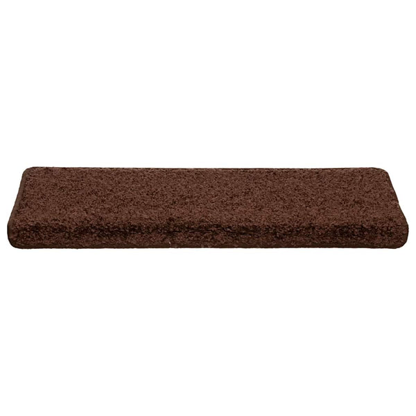 vidaXL Stair Mats 20 pcs. 65x21x4 cm Brown Rectangular Edge