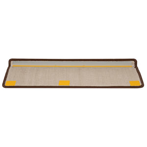 vidaXL Stair Mats 20 pcs. 65x21x4 cm Brown Rectangular Edge