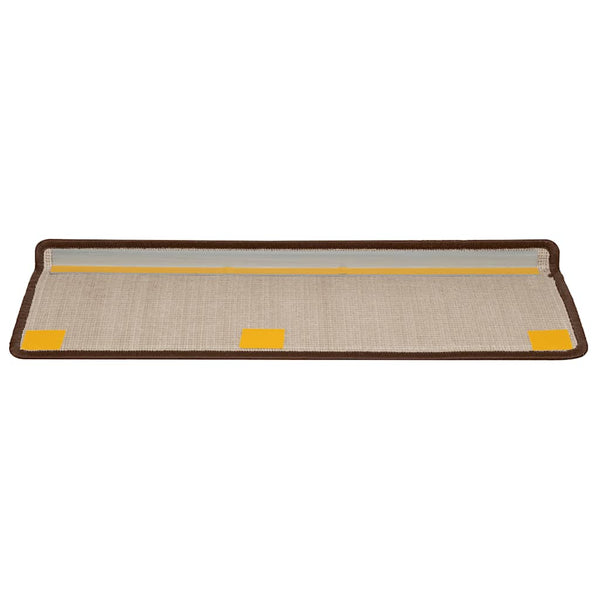 vidaXL Stair Mats 20 pcs. 65x21x4 cm Brown Rectangular Edge