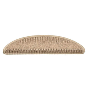 vidaXL Stair Mats Self-Adhesive Sisal Look 30pcs 56x17x3cm Sand