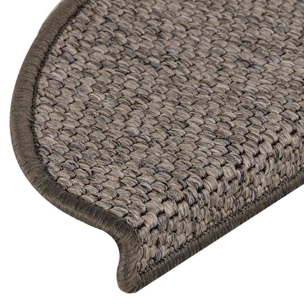 vidaXL Self-Adhesive Stair Treads Sisal Look 30 Pcs. 65x21x4cm Grey-Beige