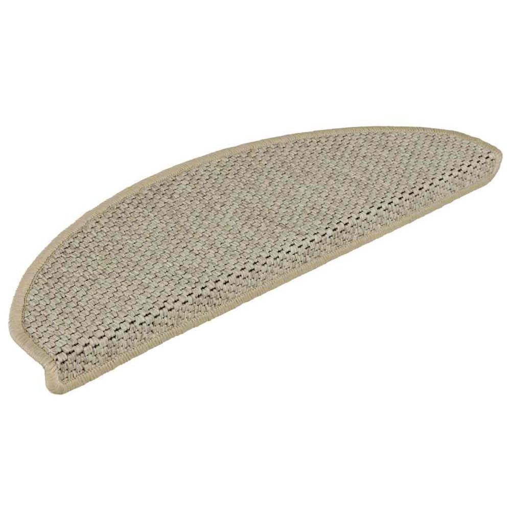 vidaXL Stair Mats Self-Adhesive Sisal Look 30pcs 65x21x4cm Light Green