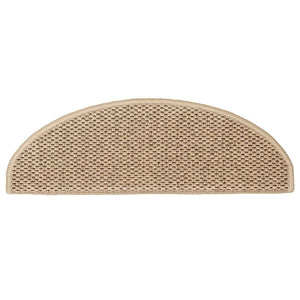vidaXL Self-Adhesive Step Mats Sisal Look 30pcs. 65x21x4cm Sand