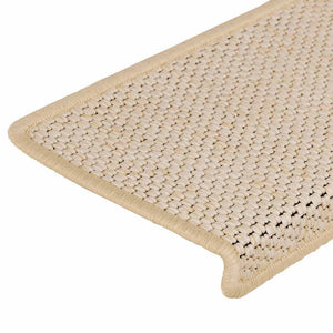 vidaXL Self-Adhesive Stair Mats Sisal Look 30 pcs. 65x21x4cm Berber