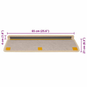 vidaXL Self-Adhesive Stair Mats Sisal Look 30 pcs. 65x21x4cm Berber