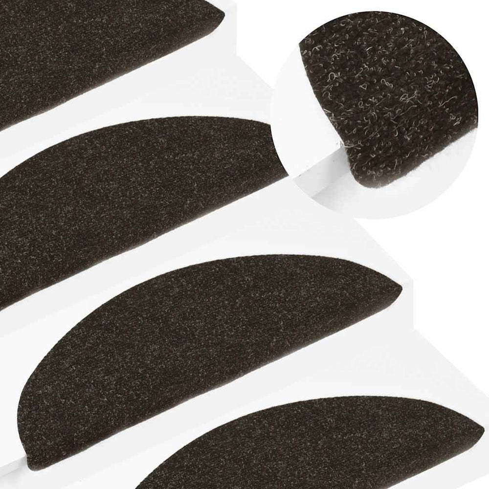 vidaXL Self-Adhesive Stair Mats 20 pcs. Anthracite 56x17x3 cm