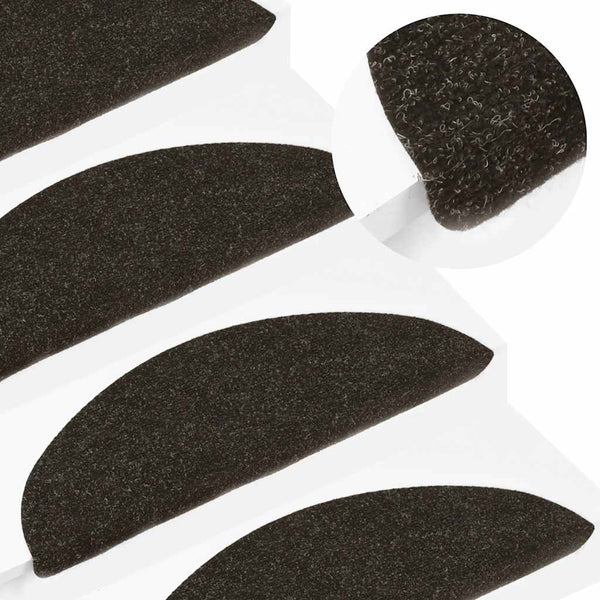 vidaXL Self-Adhesive Stair Mats 20 pcs. Anthracite 56x17x3 cm